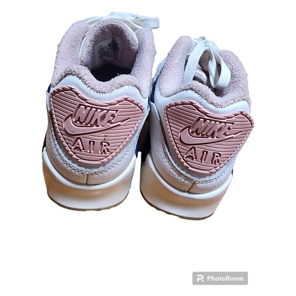 Nike Air Max 90 LTR SE White Pink Glaze Sneakers Size 6Y - Picture 6 of 8